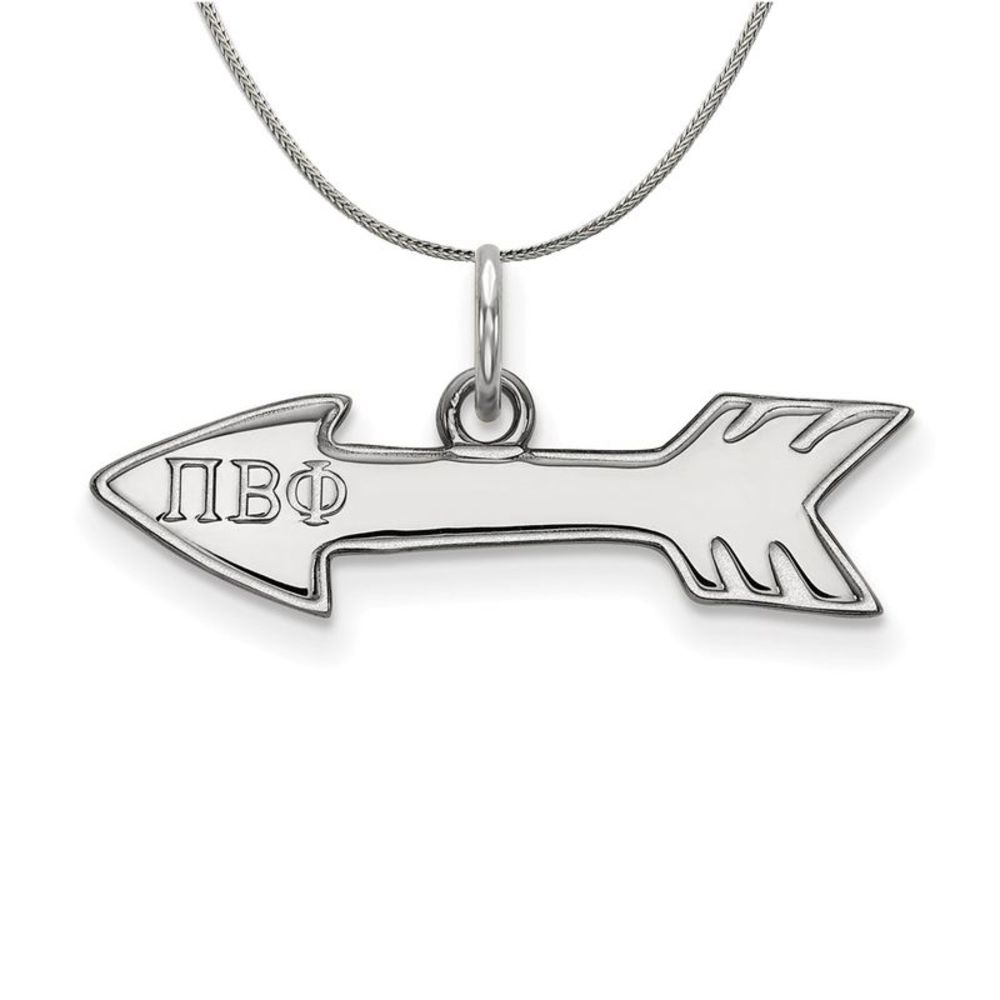 Sterling Silver Pi Beta Phi XS (Tiny) Pendant Necklace - 20 Inch